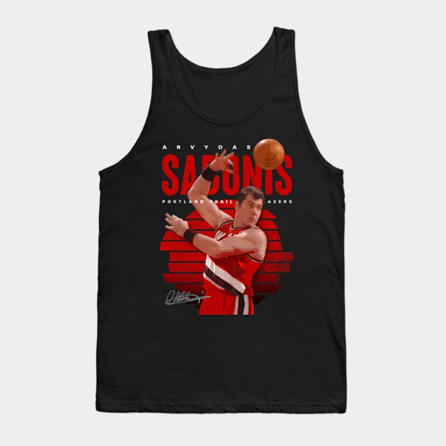 Arvydas Sabonis Tank Top by lam-san-dan